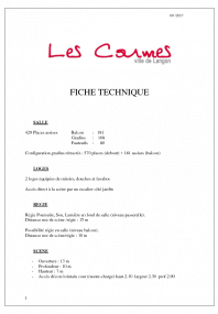 Fiche technique Carmes